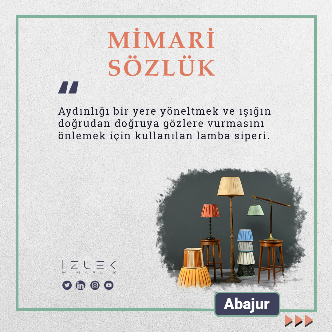 izlekmimarlik's tweet photo. 📎 Mimarlık sözlüğünde bugün “abajur" var.
🔖 Kaynak: Doğan Hasol | Ansiklopedik Mimarlık Sözlüğü
#mimari #tasarım #arkitekt #architecture #design #lampshade #mimar #dowel #adobe #ankara #photoshop #istanbul #building #canva https://t.co/GhikCuPDbI