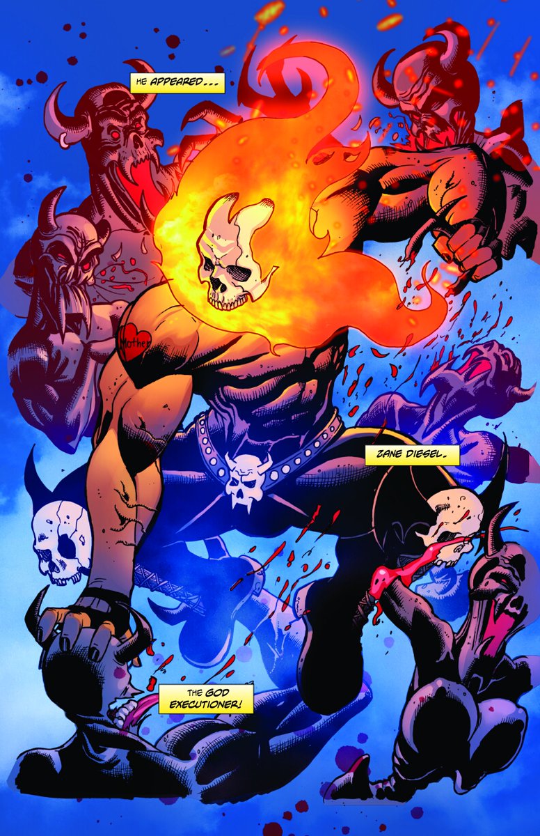 MikeJCart's tweet image. Pages from my Creator-Owned comic from a few years ago "Zane and the Diesel Crew" 
colors by the incredible 
@leoarts

#comics #comicart