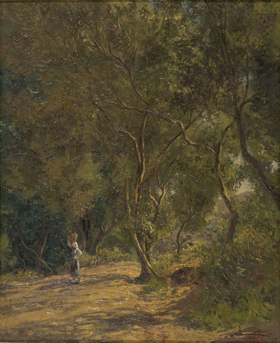 “Camí de Breda” - Josep Alumà (Cap a 1941-1949) #pintura bit.ly/2E1f2Dj