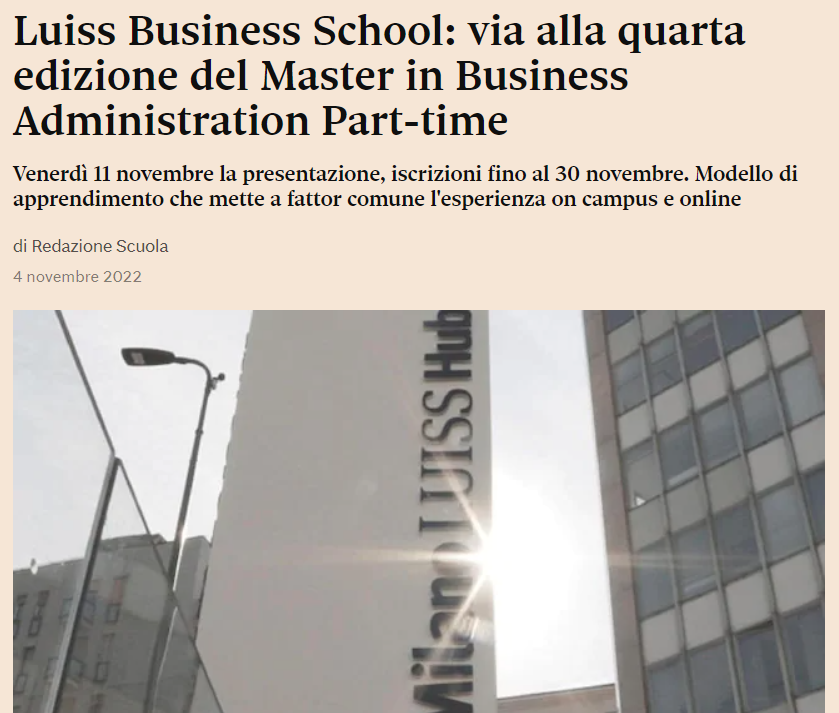 Luiss Business School tweet media