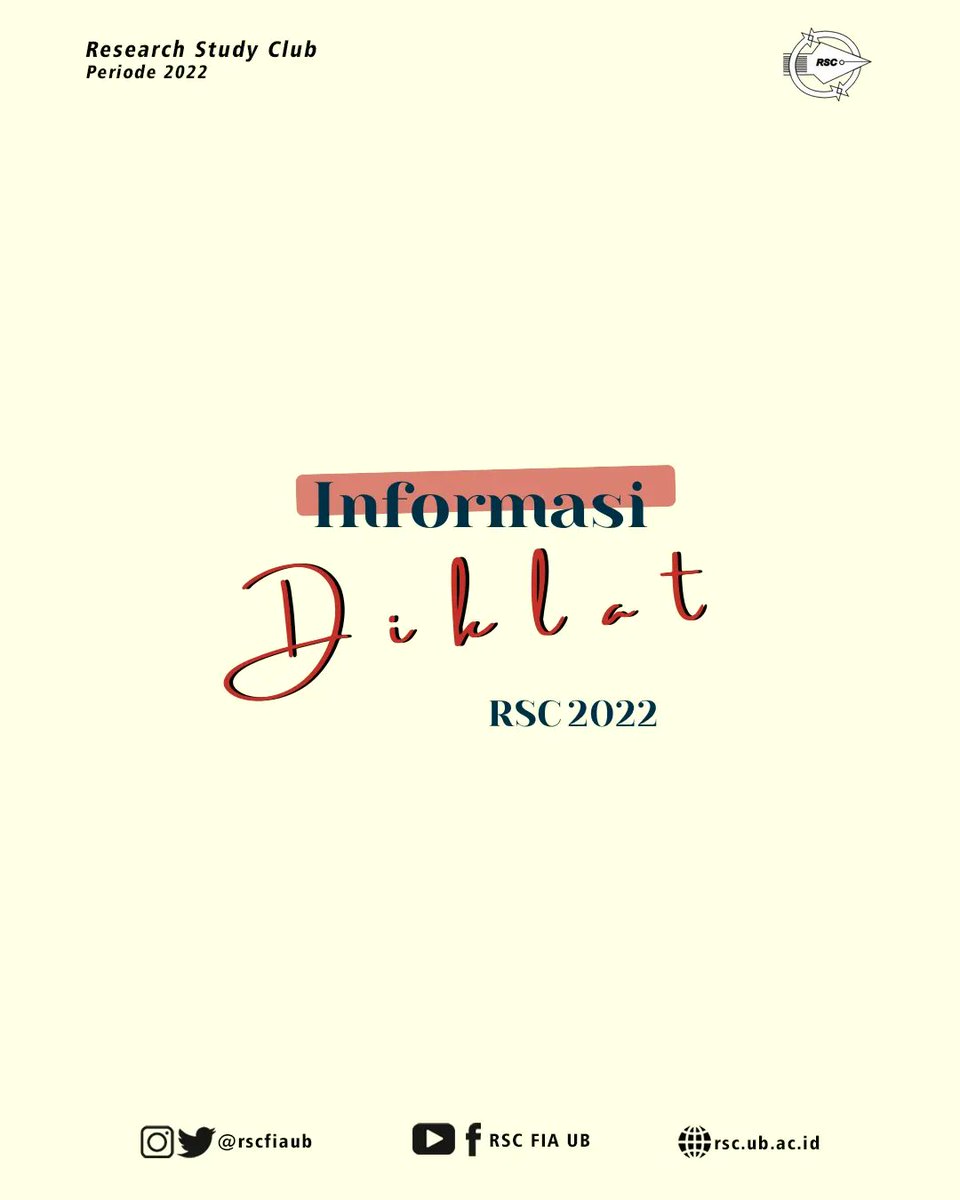 rscfiaub's tweet photo. [PENGUMUMAN ANGGOTA MUDA RSC]

Selamat kepada para peserta Diklat yang telah resmi menjadi Anggota Muda RSC 2022! 🥳🎉

Terima kasih atas semangat dan antusias teman-teman dalam mengikuti rangkaian Diklat RSC 2022! 😊

Sampai jumpa di kegiatan RSC berikutnya! 😃 https://t.co/THGNtFw8fm