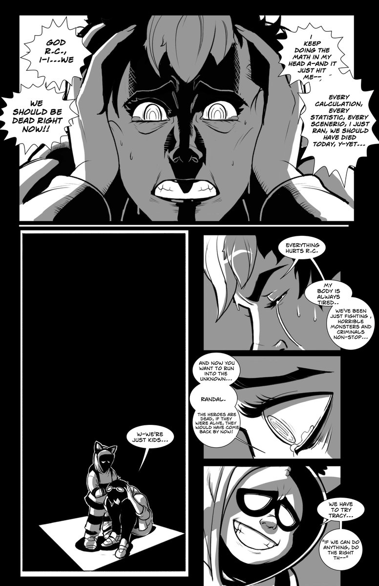 MikeJCart's tweet image. Some pages of my Creator-owned comic from "The Raccoon" that I was particularly proud of