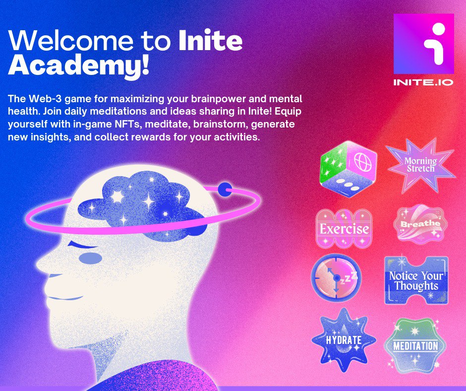 evoqueapp's tweet photo. What about refreshing your knowledge about blokchain? Welcome to Inite Academy. Here you can learn and earn while meditating and taking care of your mental health: https://t.co/pohn1o8Ezi 
 
#inite #think2Earn #play2earn #NEARisNOW 
 @NEARProtocol @near_insider @auroraisnear https://t.co/FDNC0UZcsf