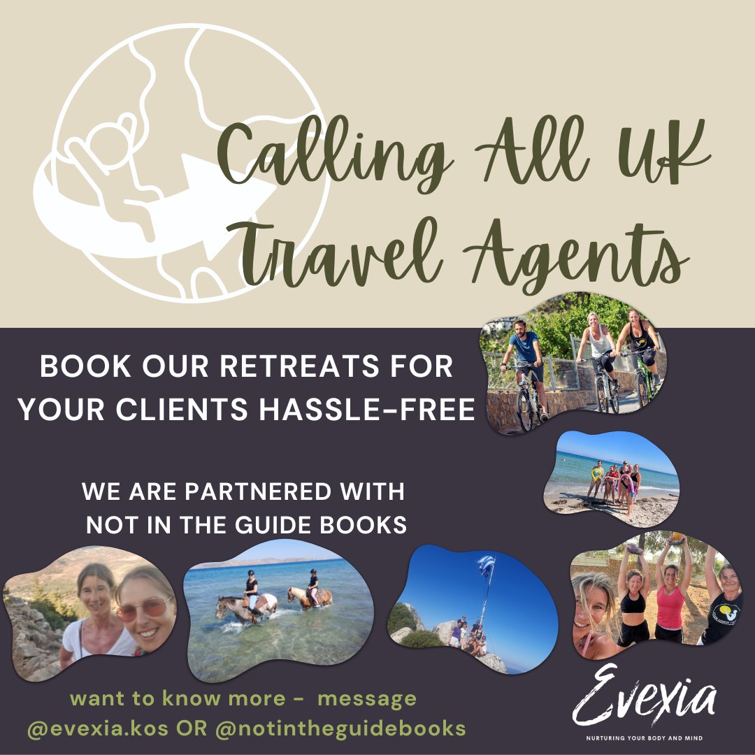 If you have clients looking for an alternative holiday, something different to your ordinary beach holiday or city break, please consider our Fitness &amp; Wellness Retreats on the beautiful Greek Island of Kos.

#uktravelagent #travelagents
