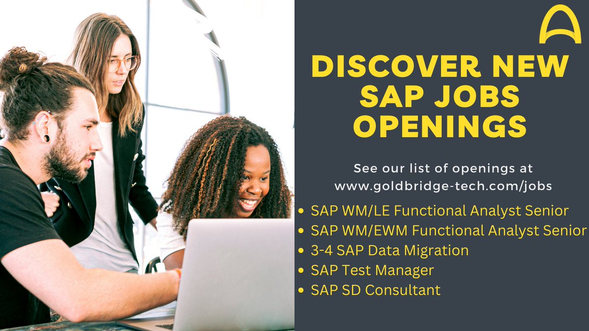 GoldbridgeTech's tweet photo. We are currently seeking for new SAP consultants for some great new projects in Europe!

Please apply via our website😄 : https://t.co/v7wfUxz1db

#SAP #projects #Sapwm #SAPEWM #sapdatamigration #hiring #sapjobs #goldbridgetechnlogy https://t.co/cnzcaaCXKX