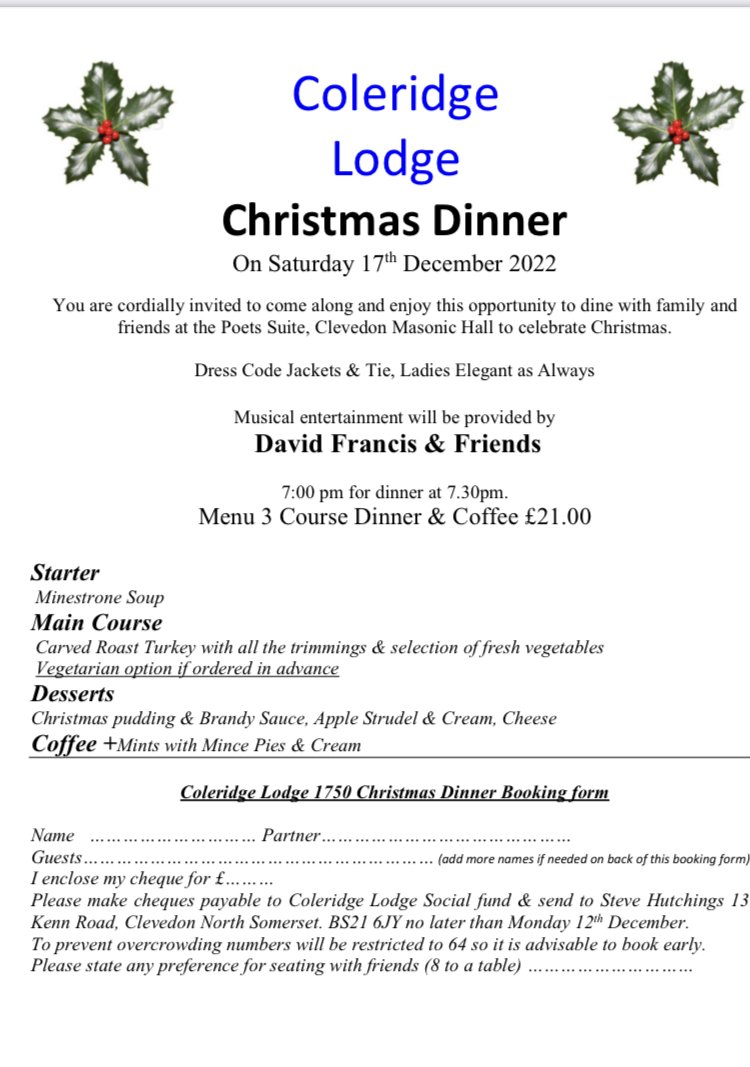 Coleridge Lodge 1750 tweet media