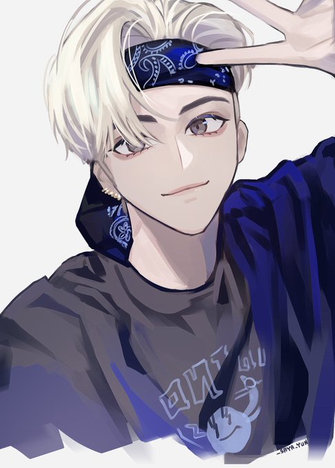 「blonde hair blue headband」 illustration images(Latest)