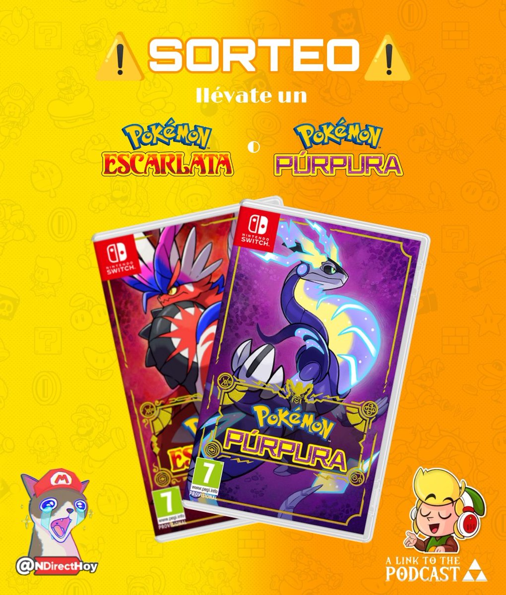 ❤️‍🔥Sorteo❤️‍🔥
Pokémon Escarlata / Púrpura
Edición física.

➡️ Sigue a <a href="/LinkToPodcast/">𝐀 𝐋𝐈𝐍𝐊 𝐓𝐎 𝐓𝐇𝐄 𝐏𝐎𝐃𝐂𝐀𝐒𝐓</a> y @NDirectHoy
🔄 RT a esta publicación 
💬 Menciona a un amigo

#PokemonEscarlatayPurpura
#PokemonEscarlataPurpura