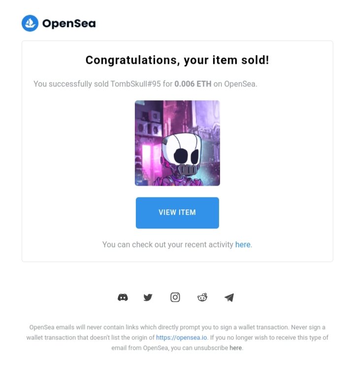 Woww sold😭❤️
Thanks very much <a href="/CryptoNicOg/">✨️NicOG✨️💋💨</a> for support TombSkull,,i hope you like it
Awesome 🔥

Still available 👇
opensea.io/collection/tom…

Don't forget follow:<a href="/CryptoNicOg/">✨️NicOG✨️💋💨</a> ❤️
#NFTCommunity #NFTartist #nftcollector #NFTcollections