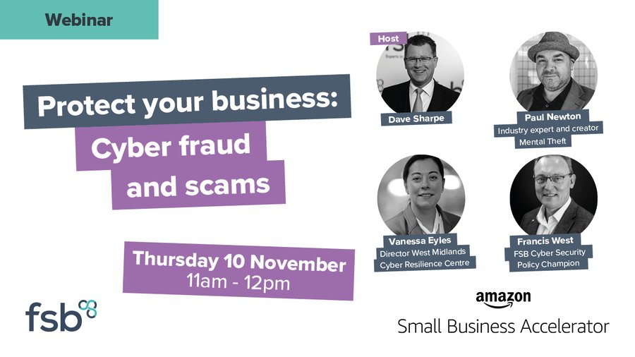 BESTGrowthHub's tweet photo. @FSBEssex has teamed up with @AmazonUK and their #smallbusinessaccelerator to bring you three online events to help your business.
You can book on to the first event #Cyber fraud and scams, taking place this Thursday, here 👉 https://t.co/hRflnhNzjM
#essex #BESTGrowthHub https://t.co/07gKcEPu1O