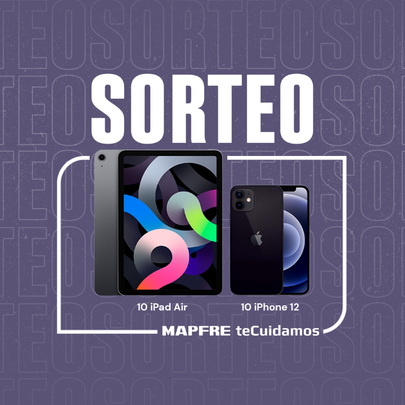 MAPFRE_ES's tweet photo. En #MAPFREteCuidamos empezamos el mes con SORTEAZOS . 🔝Puedes conseguir lo mejor en tecnología siendo Socio.
🍀10 iPhone 12
🍀10 iPad Air
También escapadas, equipaciones de moto, tarjetas regalo con Tréboles... Uno de nuestros 900 premios puede ser tuyo. 💥Esta vez te toca.🤪