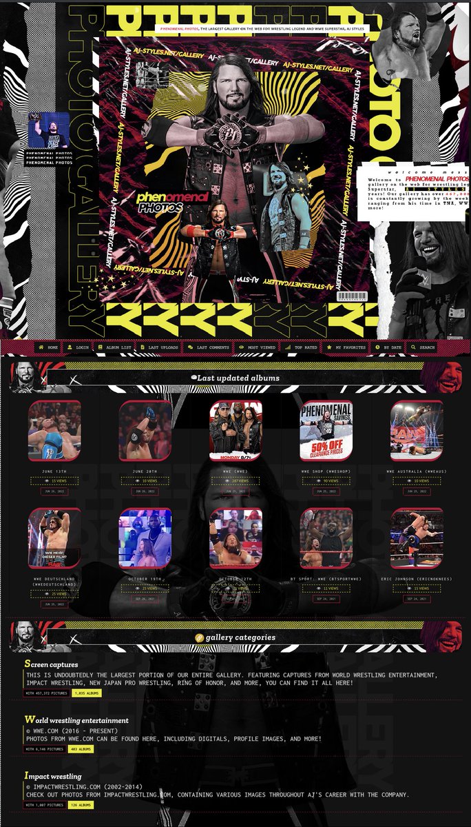 Our gallery has a brand new theme! Be sure to let us know what you think! Huge thank you to <a href="/bymauuz/">@mauuzeta</a> for a wonderful, fresh look. AJ-Styles.net/gallery