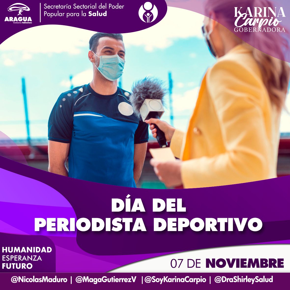 #7Nov Felicitaciones al trabajo realizado por los periodistas que cada día  informan sobre todo aquello relacionado con el deporte. #VenezuelaHumanista