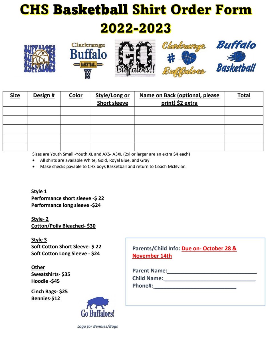 Get your Buffalo Basketball gear for the 2022-23 season....deadline for orders is November 14th! #BuffaloNation