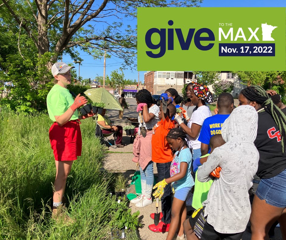 MetroBlooms's tweet photo. Minnesota's Give to the Max Day is Thursday, Nov. 17! 🌱 Spread the word and donate to Metro Blooms by 11/17 to support our Sustainable Landcare Training program. Learn more on our GiveMN page: https://t.co/tncfuXbvNd https://t.co/QEcEB9ndlh
