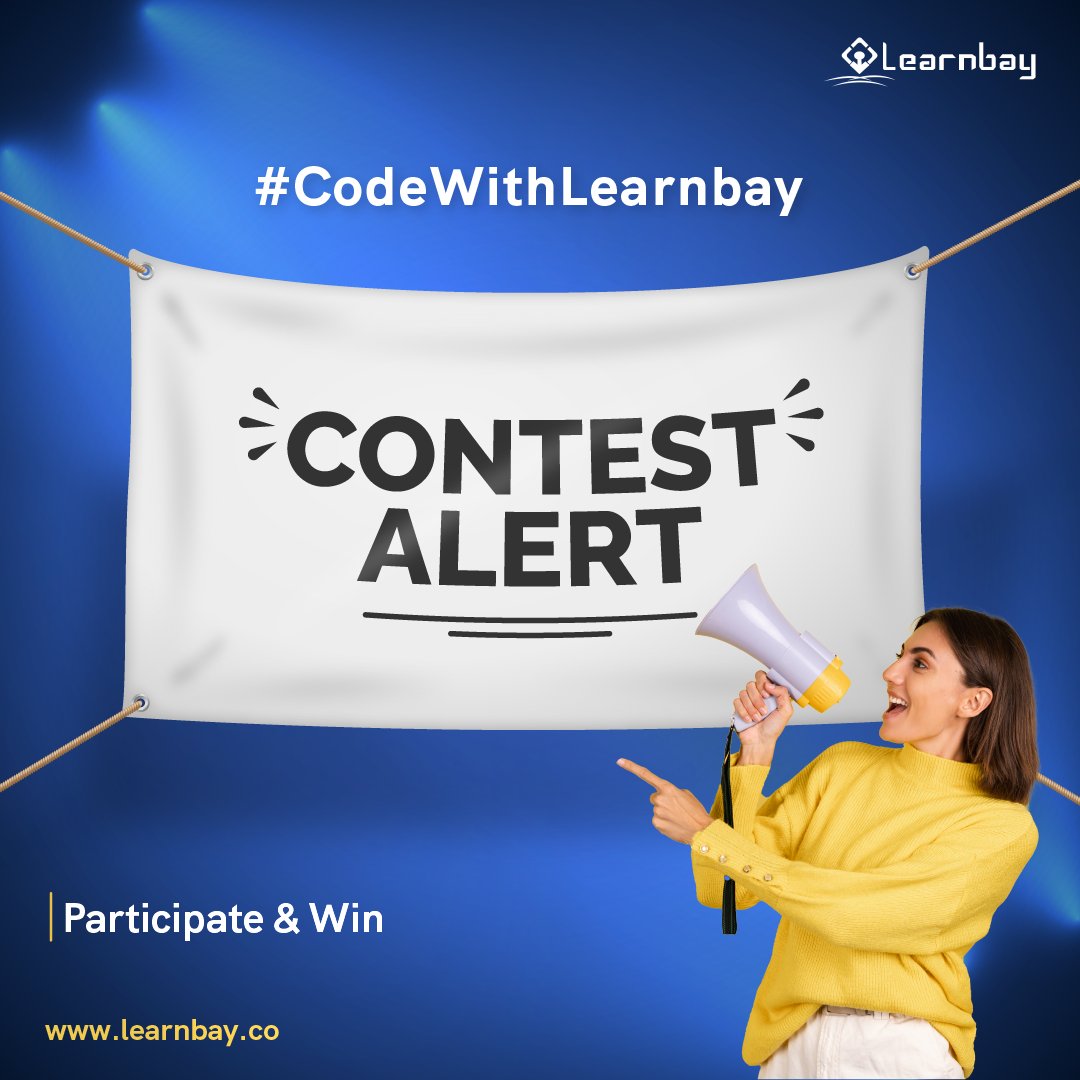 Get ready for an exciting #CodeWithLearnBay #contest will start tomarrow.
Participate and win exciting Amazon GV's RT if you are excited. 
#ContestAlert  #contestalertindia #GiveawayAlert  <a href="/indiContest/">Contest Alert</a>