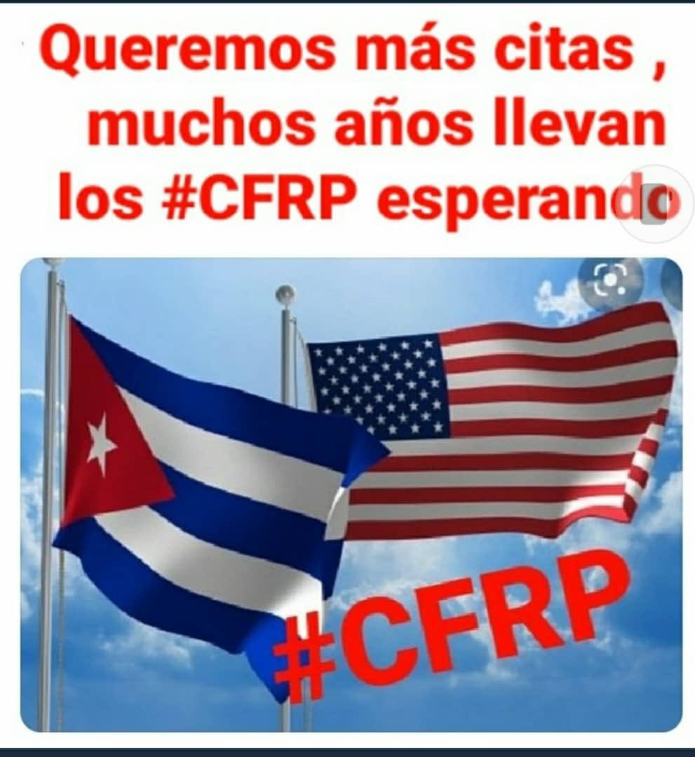#CFRP
#CFRPentrevistadosenel2017 
#CFRPcitasprogramadas2017
#CFRPinvitacionesnuevas
#CFRPmasentrevistas 
#F1 #F2b #F3 #F4 #CP1 #CP3 #Casossinaprobar #USCISCasospostales
<a href="/WHAAsstSecty/">Bureau of Western Hemisphere Affairs</a> <a href="/POTUS/">President Donald J. Trump</a> <a href="/Cartajuanero/">Juan S. Gonzalez</a> <a href="/USEmbCuba/">Embajada de los Estados Unidos en Cuba</a> <a href="/USCIS/">USCIS</a> <a href="/SecMayorkas/">ARCHIVED: Secretary Alejandro Mayorkas</a> <a href="/StateDept/">Department of State</a>