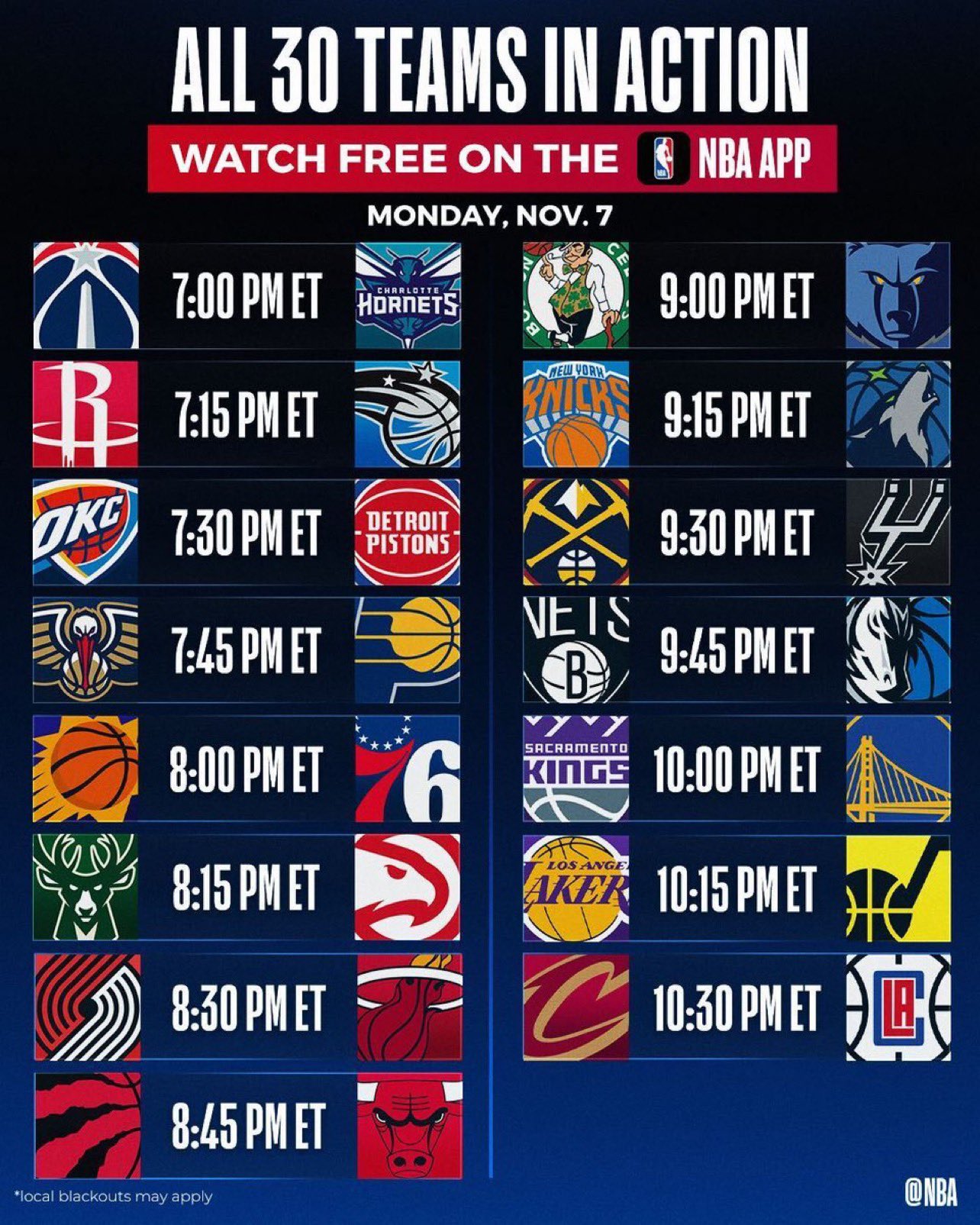 NBA Games - All NBA matchups