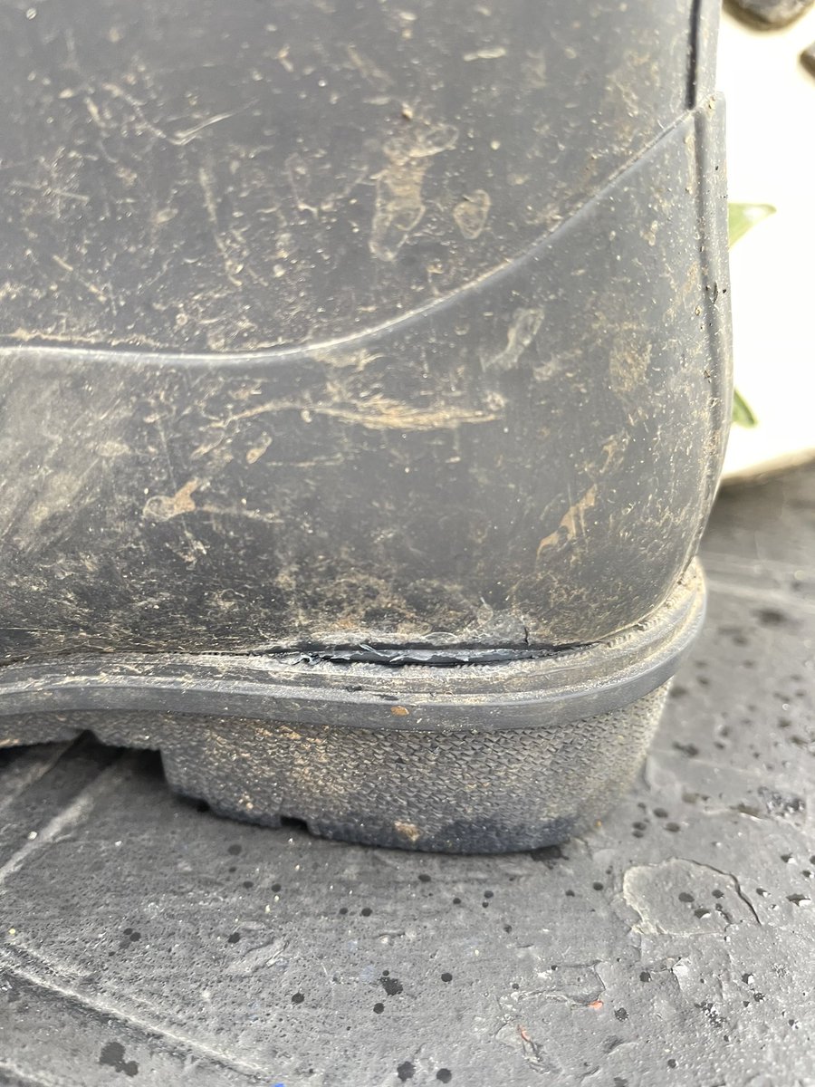Feebz11's tweet photo. @FitFlopHQ I expected my £75 WonderWellies to last more than 8 weeks of occasional use! Bought from another retailer in their sale but I want replacement boots please. These are unfit for purpose https://t.co/RWRsy4e0Wu