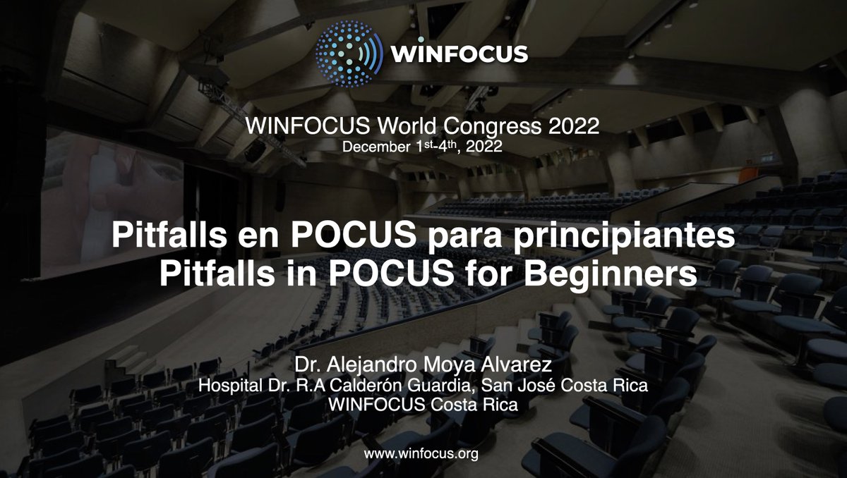 alemoyaal's tweet image. Y estamos listos para nuestra charla en el 17 Congreso Mundial de @WINFOCUS. Representando a #CostaRica y a @WinfocusCR en este evento. Hablaremos de errores comunes cuando iniciamos la práctica del #POCUS . La inscripción al congreso es gratuita winfocusworldcongress.com/registration/