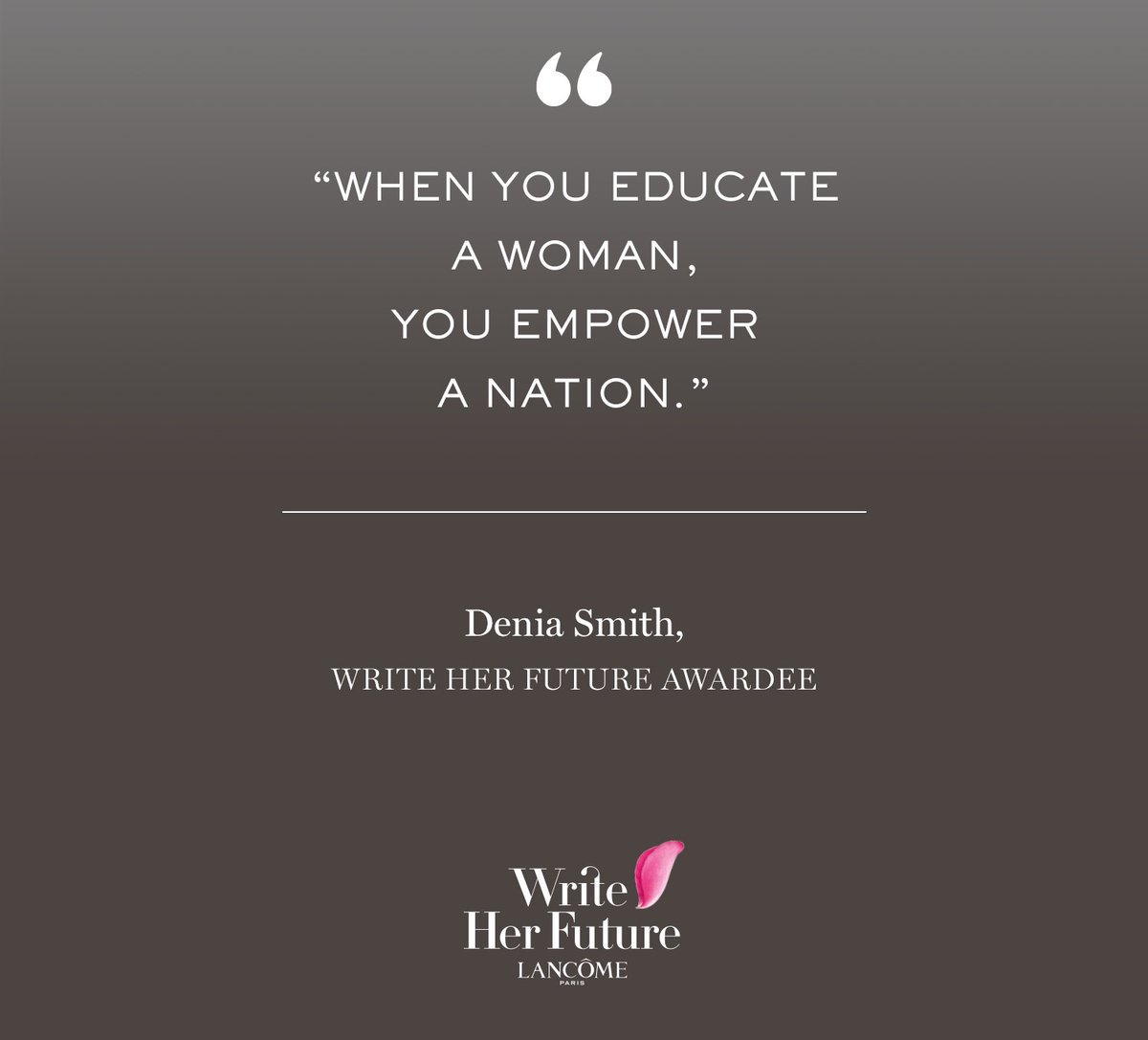 LancomeUSA's tweet photo. A little #MondayMotivation https://t.co/7DjAMGFlU0 #writeherfuture https://t.co/fd848wAH2n