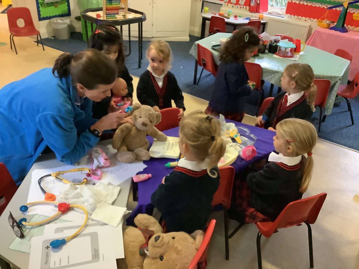 We loved our visit from our school nurse today 👩‍⚕️ we talked about staying healthy &amp; happy. We impressed her with all our knowledge and ideas. Our doctors surgery has been busy today but still has a few appointments available if anyone needs one 😅