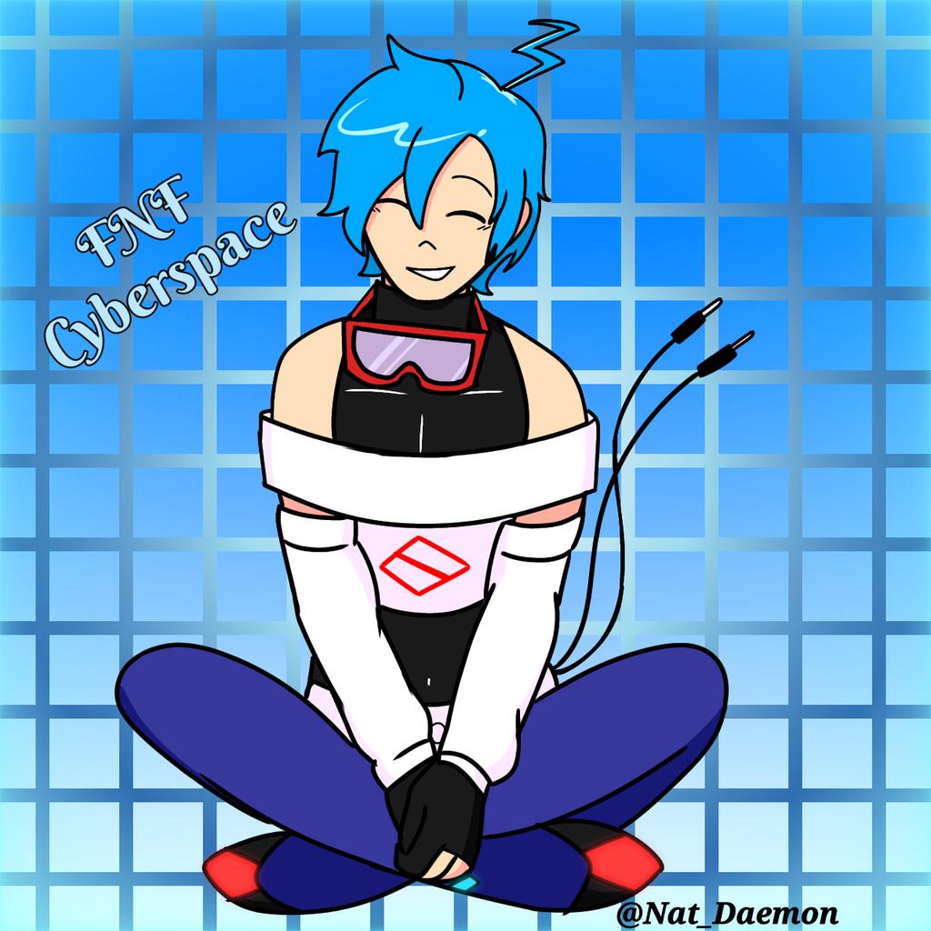 Nat_Daemon's tweet photo. I already wanted to bring these two Fanarts
Creator of this Au: @moon_tkhal 
#FNF_Cyberspace_AU

The Pico that appears in the second image is mine, he likes everything that is new to him and that is why he liked seeing this BF https://t.co/1ljcp4UDUH