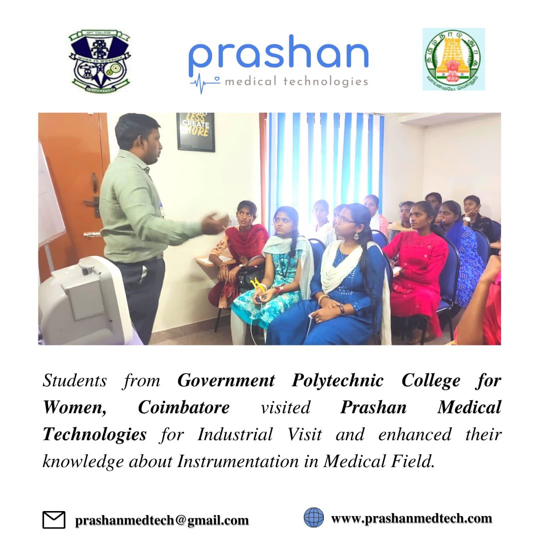 MedicalPrashan's tweet photo. Industrial Visit by students of Government Polytechnic College for Women, Coimbatore.
#schillerindia #medicalengineering #polytechnic #goverment #college #womenscollege #instrumentation #cbe #govertpolytechniccollege #prashan #students https://t.co/5MrqTyj2pp