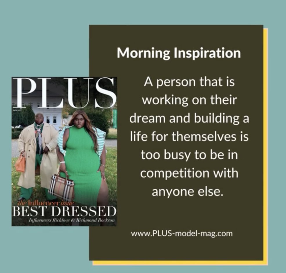 Plusmodelmag's tweet image. Morning Inspiration...
#plusmodelmag
