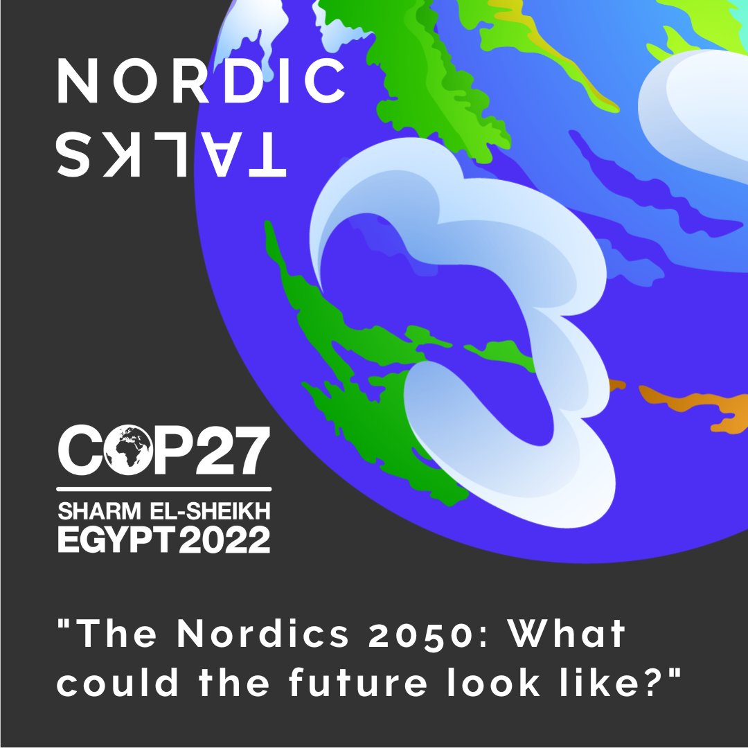 LIVE FROM @COP27P Tune in tomorrow at 9.30-10.15 (EET) when @jrockstrom and @nadia_g_c will discuss what changes need to be made if we are to meet the 1.5-degree target, and how this will impact our everyday lives. Livestream☛ norden.org/en/live-cop27 #COP27 #nordictalks