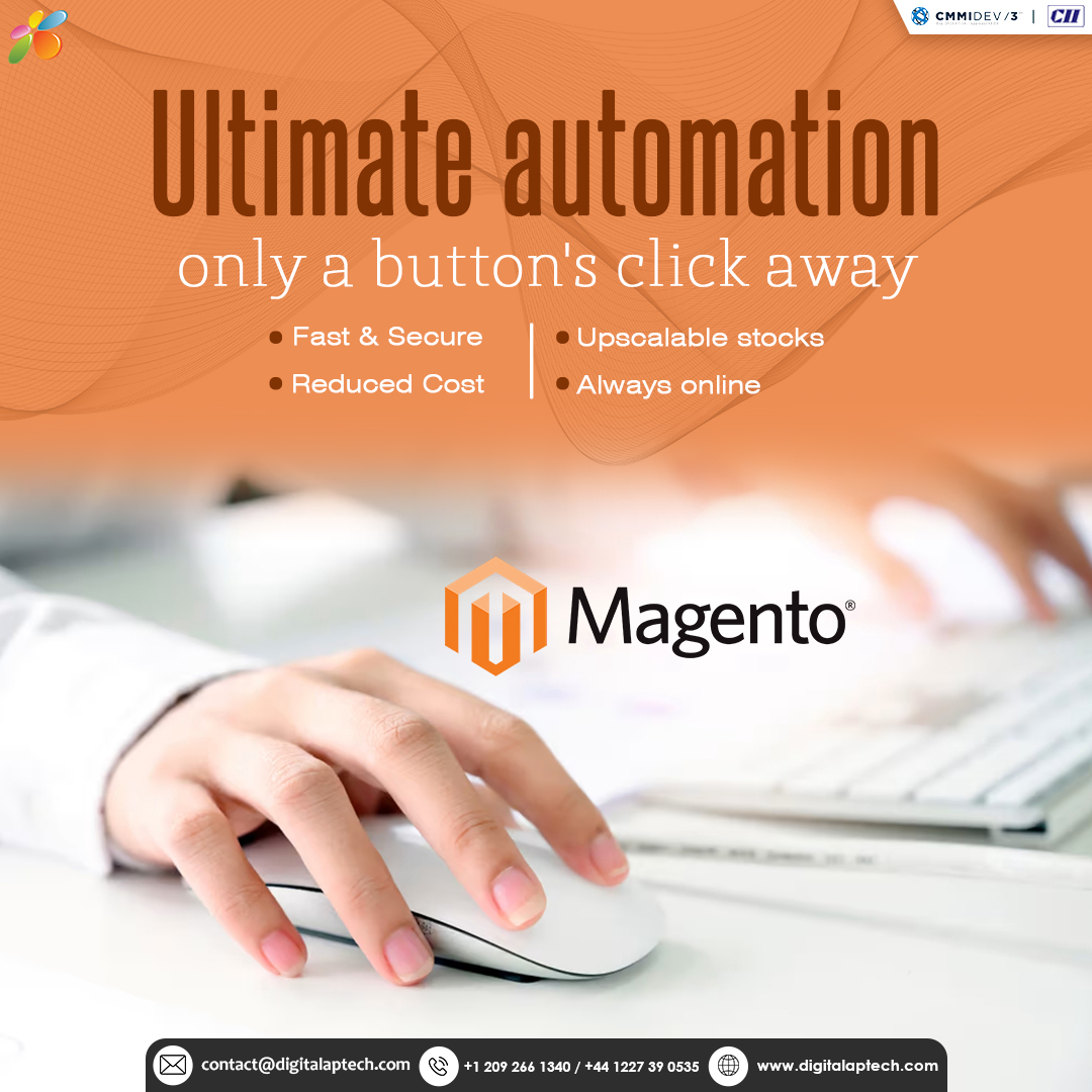 DigitalApTech's tweet image. Develop your project with our in-house Magento Certified Developers.
Visit to know more 🌐 bit.ly/3DF1gSe
Call on 📞 +1 209 266 1340 / +44 1227 39 0535 / +91 98315 59695
Whats app : +91 98315 59695
Mail: ✉️ contact@digitalaptech.com
#Magentowebdevelopment