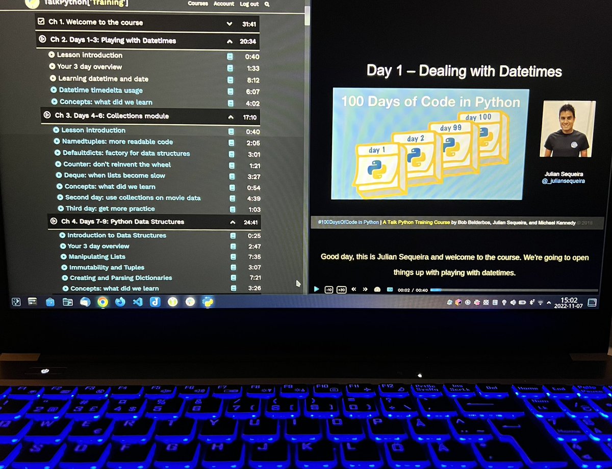 Sherry AB (@sandrewsb74) on Twitter photo Hey <a href="/juliansequeira/">Julian Sequeira</a> Looks like itβs you and me for my first three days of #100DaysOfCode #python3 . <a href="/pybites/">Pybites</a> <a href="/TalkPython/">Talk Python Podcast</a> #PyBites #100daysofcodingchallenge #pythonprogramming #pythoncode ππ Letβs Do This! π Hey <a href="/juliansequeira/">Julian Sequeira</a> Looks like itβs you and me for my first three days of #100DaysOfCode #python3 . <a href="/pybites/">Pybites</a> <a href="/TalkPython/">Talk Python Podcast</a> #PyBites #100daysofcodingchallenge #pythonprogramming #pythoncode ππ Letβs Do This! π