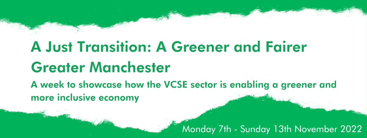 Find out how you can become more environmentally friendly and support others to during @GMCVO and @VCSELeadersGM‘s green week of action: ow.ly/SPhY50LsmnM

#AJustTransitionGM #BelieveItsPossible #StrengthenOthers #BeTrue