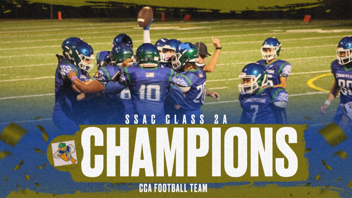 We brought home!!! Congratulations to the CCA Football team for winning the SSAC 2A Championship. We are so proud of your success. GO DUCKS!!