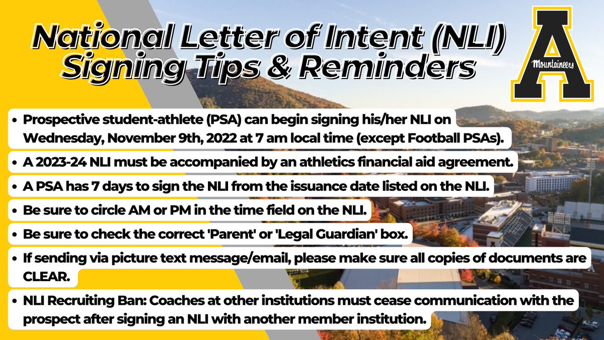 NLI Signing Day is almost here! Check out these reminders⤵️