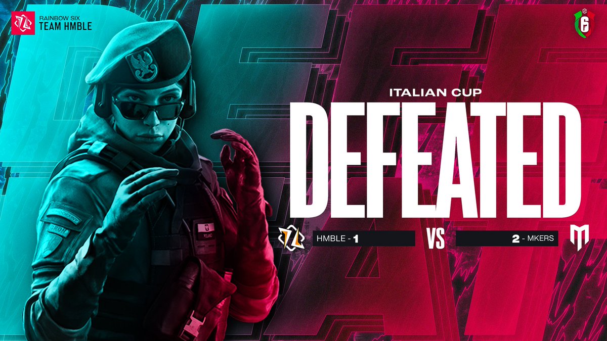 TeamHmble's tweet photo. What a great show🔥
We were so close to win the semifinals😱

But, GGs to @mkersofficial for reaching the finals!

Now head to the lower bracket finals👀

@PGEsportsIT @Rainbow6IT #behmble https://t.co/pWjS4eaG62