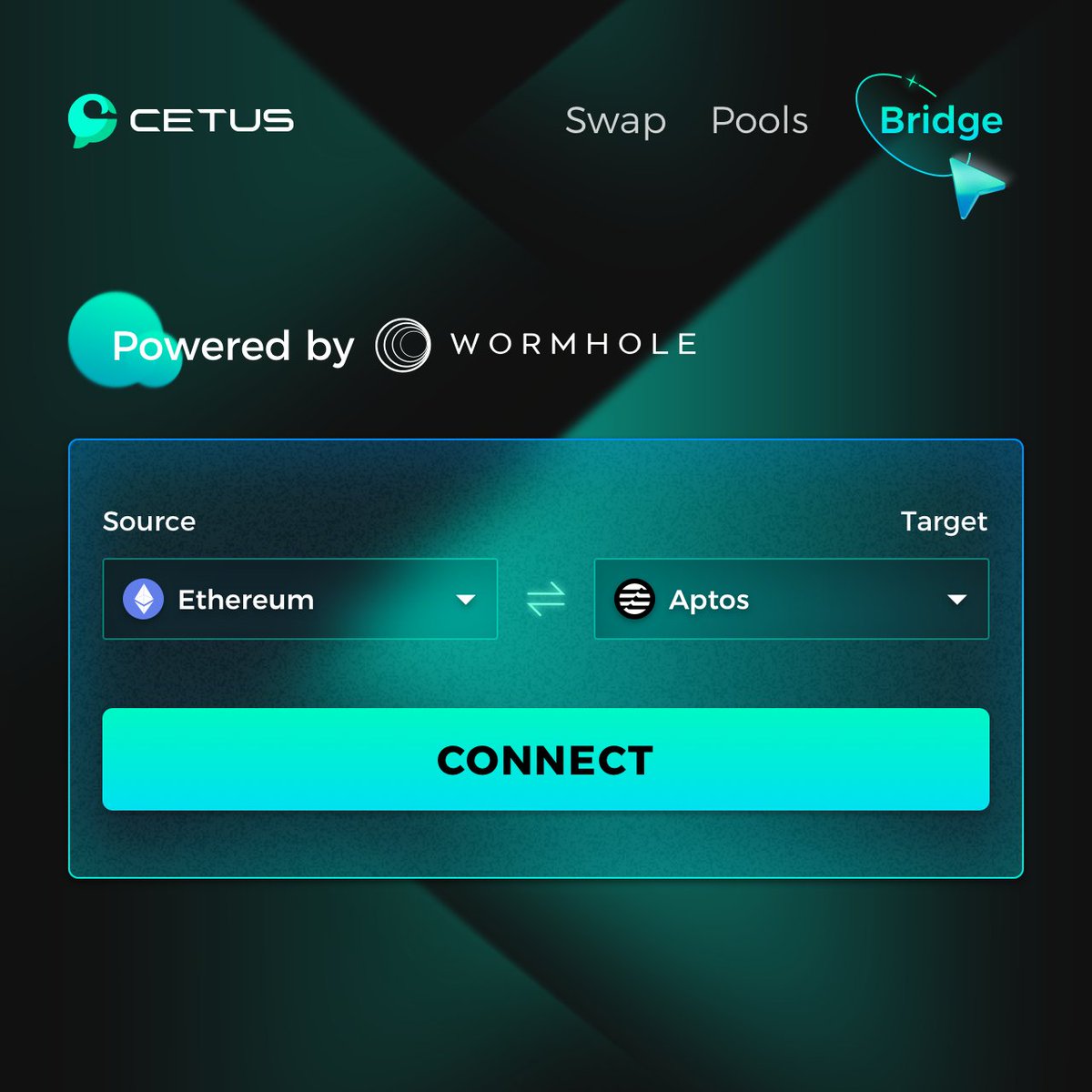 How to Bridge Assets to #Aptos via Cetus Bridge powered by @wormholecrypto? 👀

A few simple steps👇

#Cetus #DeFi 

NICE THING