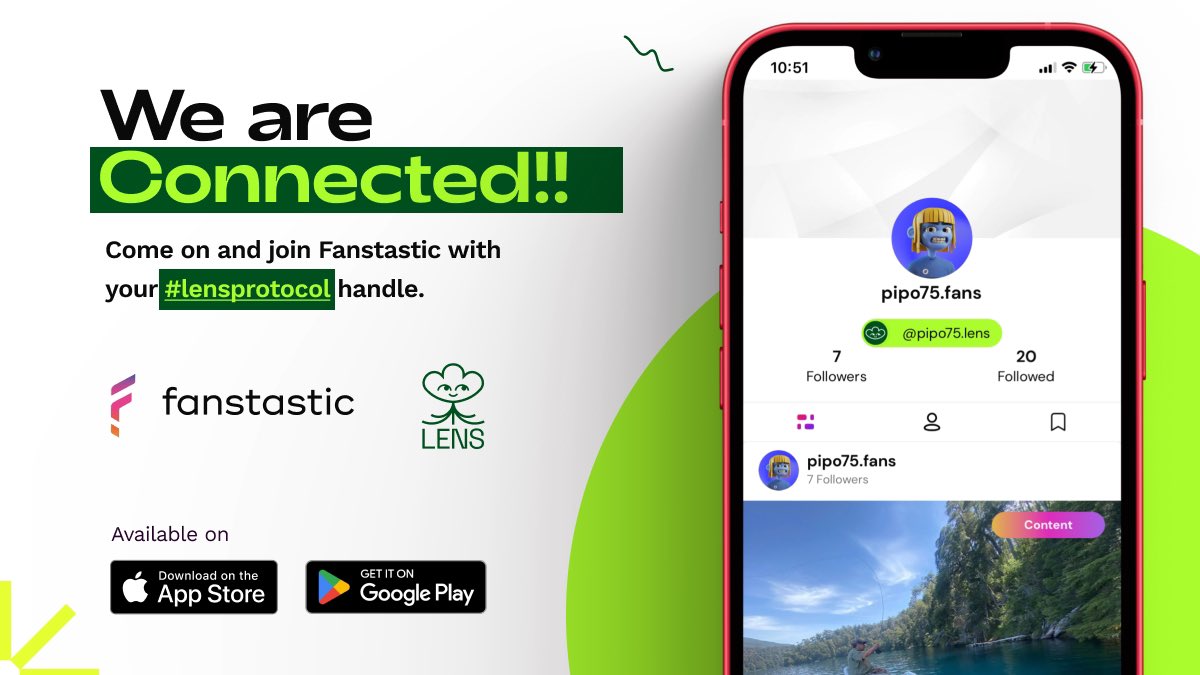 Fanstasticok's tweet photo. Now you can connect your profile to your @LensProtocol Handle🤝🏻🌿

What are you waiting to join us on this Fantastic experience! https://t.co/ZN5QxWagY8