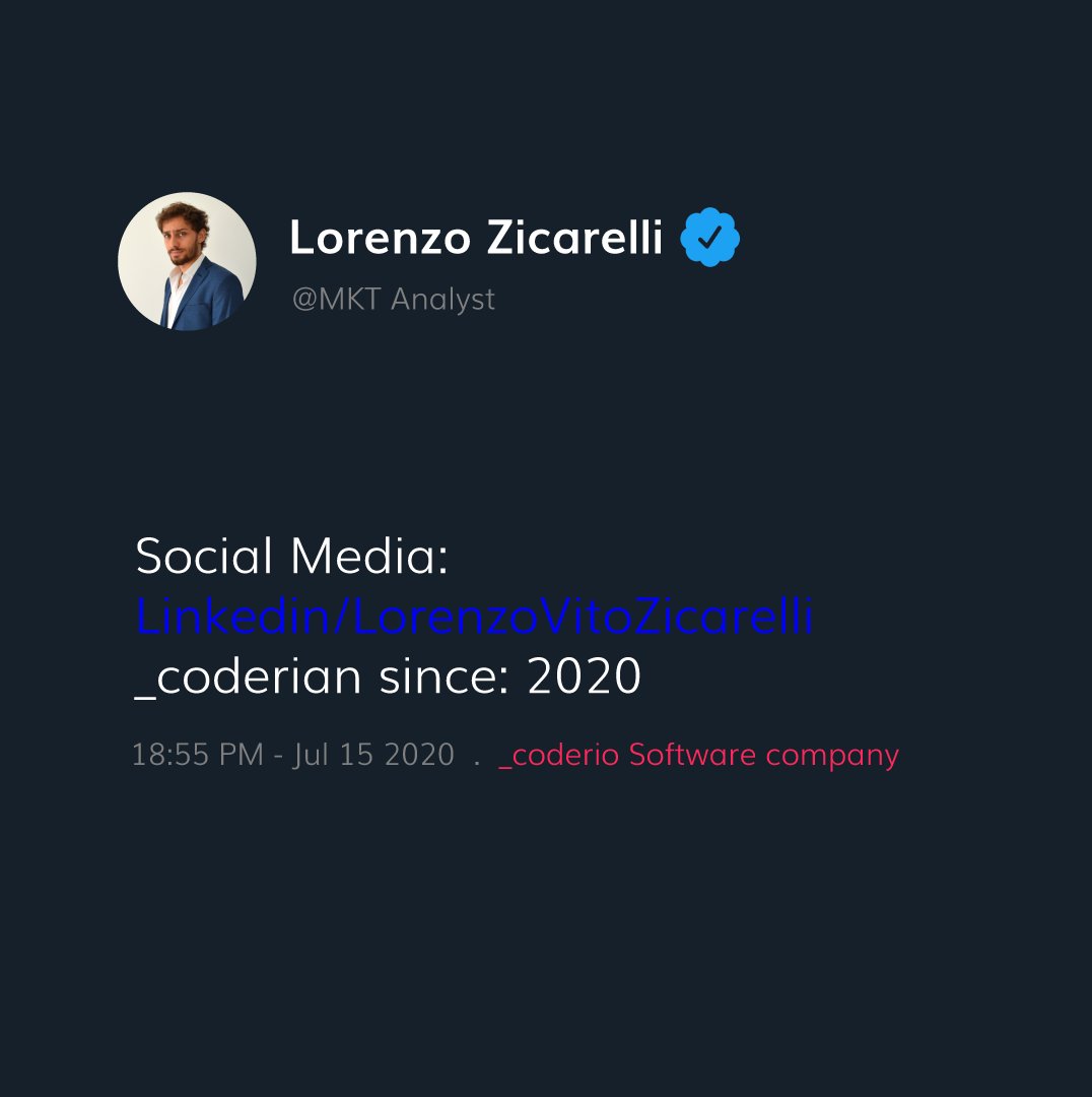 coderio_'s tweet photo. We #love having you #OnBoard 🚀 Meet Lorenzo on https://t.co/qZU9jZPwpH #coderio #coderian #CoderianSpirit #BeCoderian #DreamTeam #IT #design #MKT #passion #community #WeLoveRemote
🧵3/3🧵 https://t.co/uvym3Pi39r