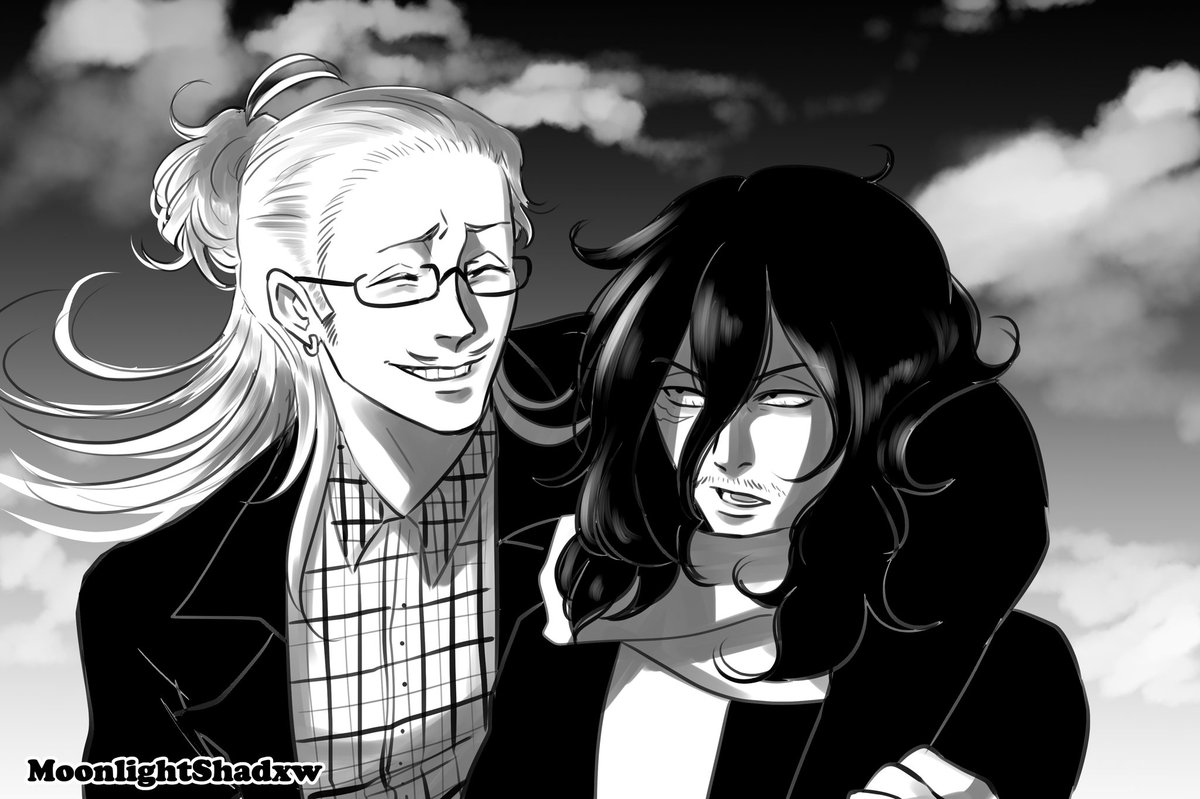 Moonlightshadxw's tweet photo. Another headcanon ; Mic doesn't like to be called Hizashi or Yamada, since he is stuck in the persona of "Present Mic" due to trauma. Video below!

( 1 / 2 ) 
 #mha #僕のヒーロ #aizawashouta #相澤消太 #山田ひざし #erasermic https://t.co/EkKmBd0oYQ