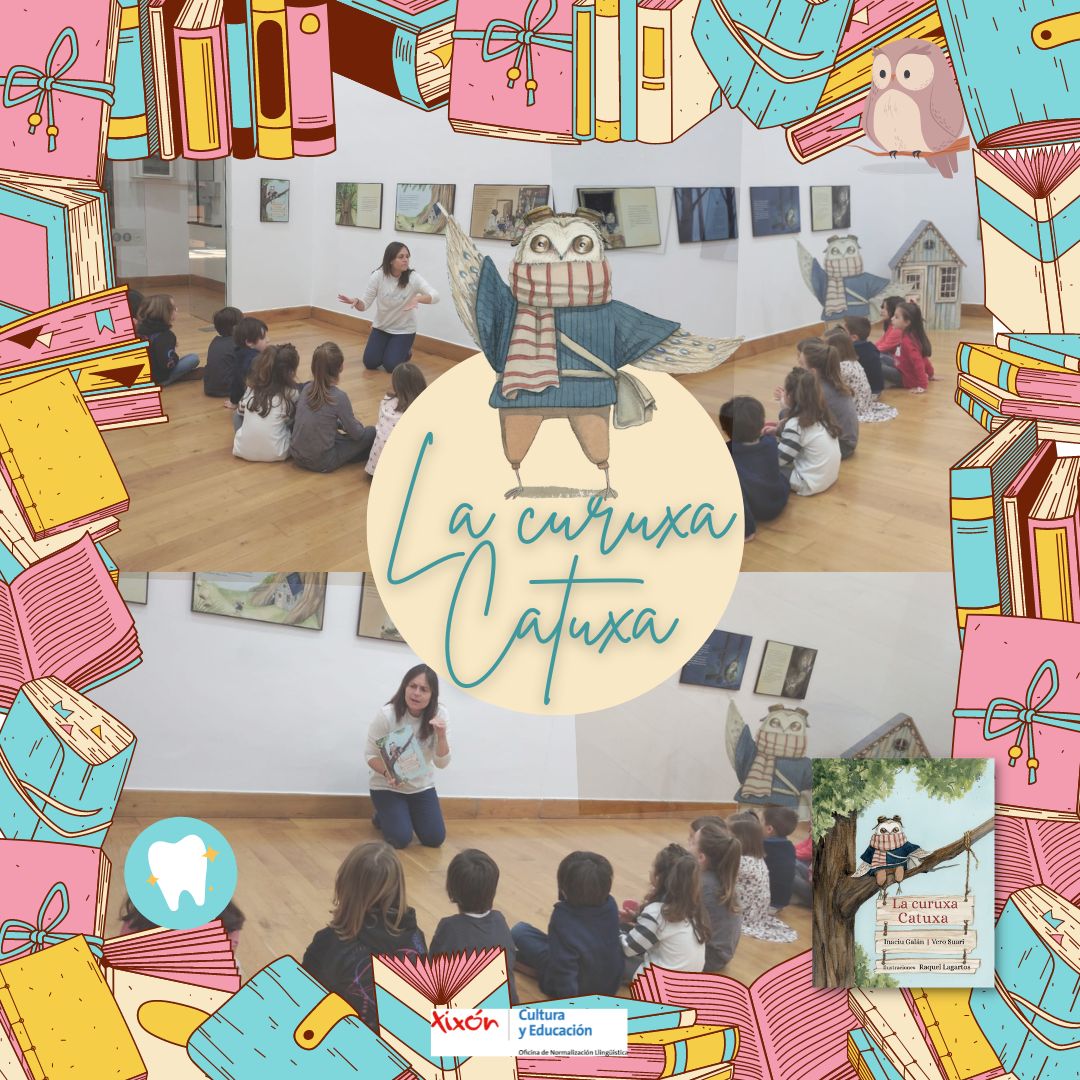 🦉 Ésitu total col segundu cuentacuentos de la Curuxa Catuxa a cargu de @Aladanza .🌿
🦷 Si nun pudisti apuntate, tovía pues venir a ver la esposición hasta'l miércoles 9 de payares.
#CuruxaCatuxa #Cuentacuentos #Llinguaasturiana #asturianu