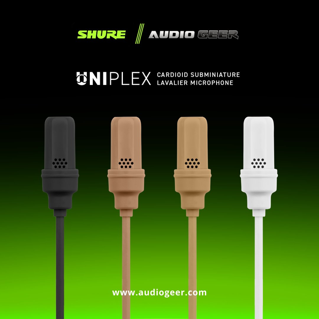 GeerTech's tweet photo. Check out UniPlex - @shure's newest subminiature lavalier. Clear, clean, directional capture tailored specifically for presentations, education, conferences, and broadcast. Contact us for more info on these products.
#Audiogeer #soundextraordinary #microphone #ProAV #ProAVL https://t.co/R1y67E0Fwx
