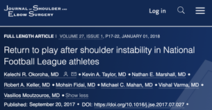 check out this #JSES review on NFL athletes’ #ReturnToPlay with or without surgery for shoulder instability. Check out the #ASESapp for more info! 

#Shoulder #Surgery #NFL #Ravens #Saints #ASES #ShoulderInstability #OrthoTwitter