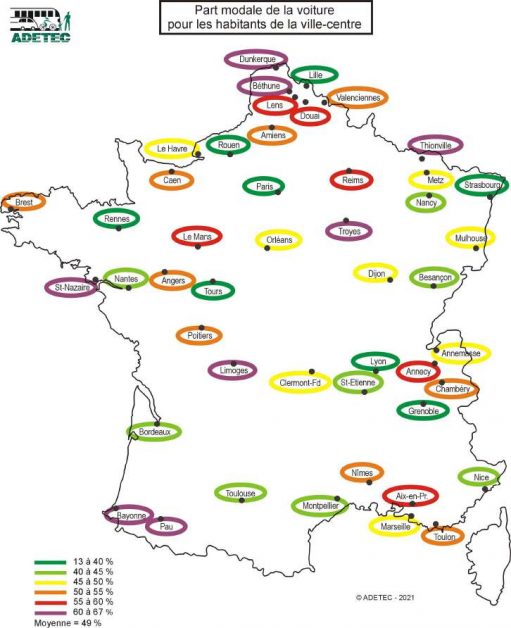 VRTmag's tweet photo. Parts modales des transports publics dans les grandes villes françaises : le rôle-clé du stationnement https://t.co/aGB1gCMPt2 https://t.co/8yInOm1MT3