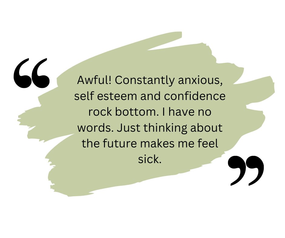 ScottishAction's tweet photo. "Just thinking about the future makes me feel sick." 

Read further accounts of teachers struggling with the employment crisis here: https://t.co/RTX93zbF3F

Join our action group here: https://t.co/Le3Vq6dsVq

#edutwitter #LetUsTeach #NationalDiscussion #TalkScottishEducation https://t.co/pf7hxVPTWc