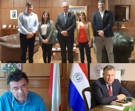 rgabrieldelgado's tweet photo. En los últimos días, hice una gira muy importante por el Cono Sur y me reuní con los Ministros de Agricultura de Uruguay, Fernando Mattos (arriba en el centro); de Chile, Esteban Valenzuela (abajo a la izquierda); y de Paraguay, Santiago Bertoni (abajo a la derecha) https://t.co/w4UyT5O3hD