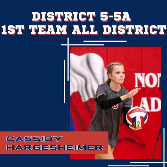 TxnVB's tweet photo. Congratulations @cassharg on your District First Team selection!!! #OTOD https://t.co/9aV0fuTXDl