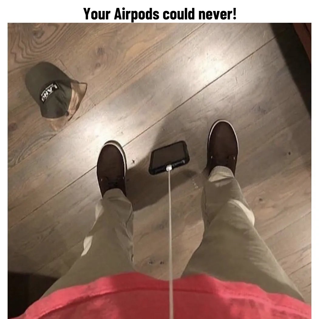 RNinTech's tweet image. Let's see your Airpods save you... 🤣 Follow ➡️ @RNinTECH for geek stuff and anything technology.

#coding #programming #programmer #developers #engineering #software #code #computer #webdevelopment #technology #tech #geek #geekmemes #techmemes #fullstack #apple #airpods