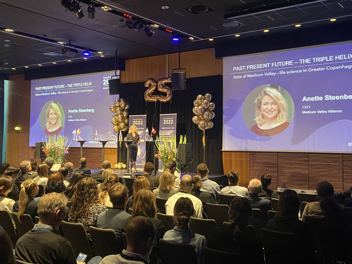 Looking forward to an exciting day! Becoming EU’s strongest #lifescience region <a href="/medicon_valley/">Medicon Valley Alliance</a> Annual Summit 25 Years Congratulations!!!