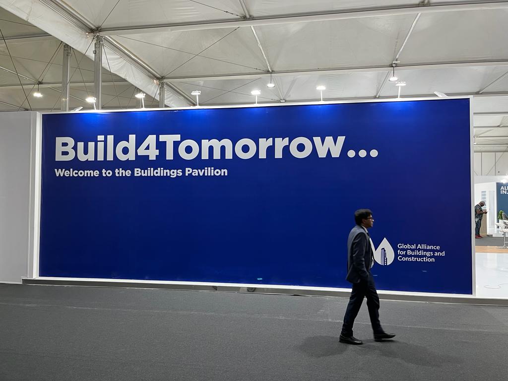 Welcome to the #COP27 #BuildingsPavilion! 

🏗🏡 From 8 to 17 Nov, the #BuildingsPavilion will host over 50 events, to showcase building solutions for climate action. Come visit the pavilion!

🌱 Our tagline: #Build4Tomorrow 

Watch live 📺 globalabc.org/news/live-cop2…